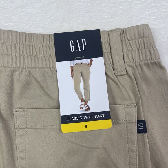 Gap Classic Twill Pants Womens Size 8 Irish Cream Closet Staple Casual Comfort - Picture 7 of 11